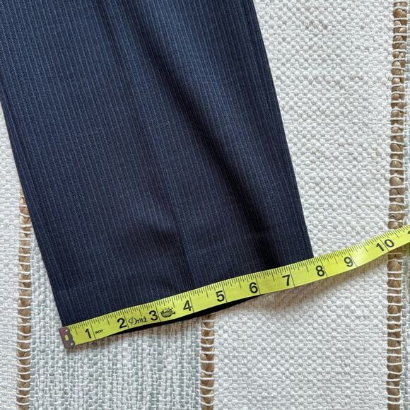 Bonobos Marzotto Tessutto Navy Wool Striped Straight Slim Dress Pants 35/ 32 - Picture 8 of 11